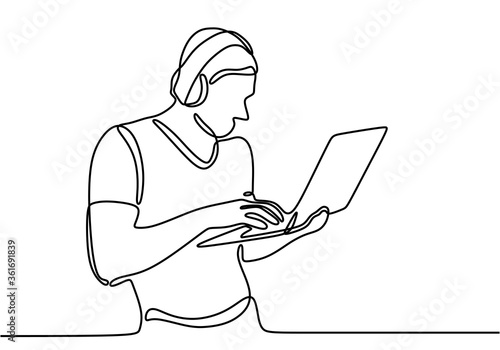 Illustration line drawing o...