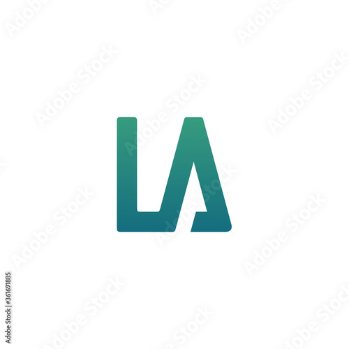 Free Download initial letter L and A, LA, AL logo, monogram line art style design template - GFXLoad