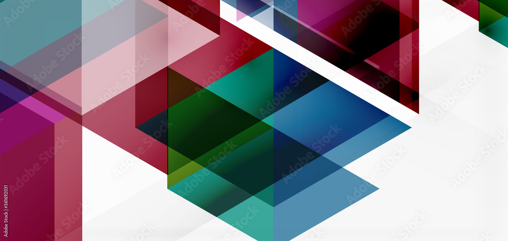 Geometric abstract background, mosaic triangle and hexagon shapes. Trendy abstract layout template for business or technology presentation, internet poster or web brochure cover, wallpaper Geometric abstract background, mosaic triangle and hexagon shapes. Trendy abstract layout template for business or technology presentation, internet poster or web brochure cover, wallpaper
