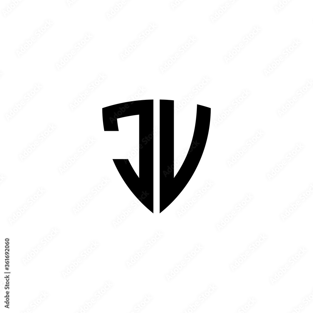 initial letter J and V, JV, VJ logo, monogram line art style design template Stock Vector