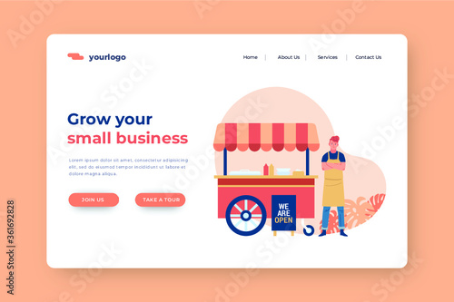 Small business landing page