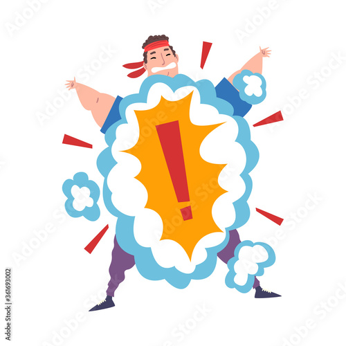 Weight Loss Concept, Fat Guy Getting Fit Cartoon Vector Illustration on White Background