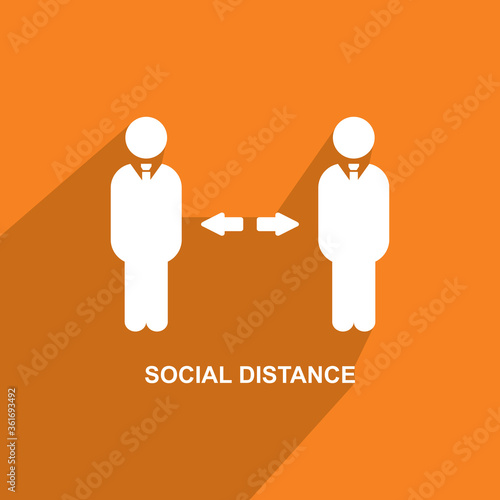 social distance icon, medical icon vector