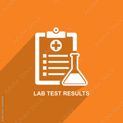 lab test result icon, medical icon vector