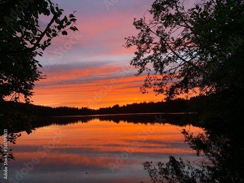 Sunset over Lake Padden in Bellingham, WA