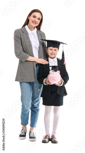 Little girl and her mother ...