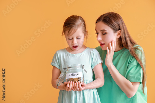 Little girl and her mother ...