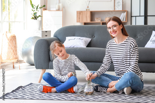 Little girl and her mother ...