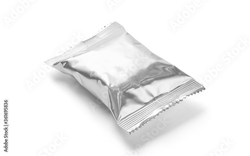 blank packaging aluminum foil snack pouch for product design mock-up