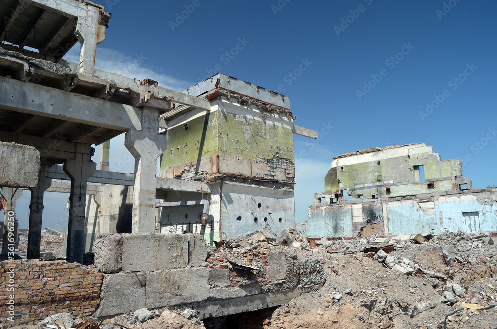 Fototapeta premium Abandoned Soviet military base in Central Asia.