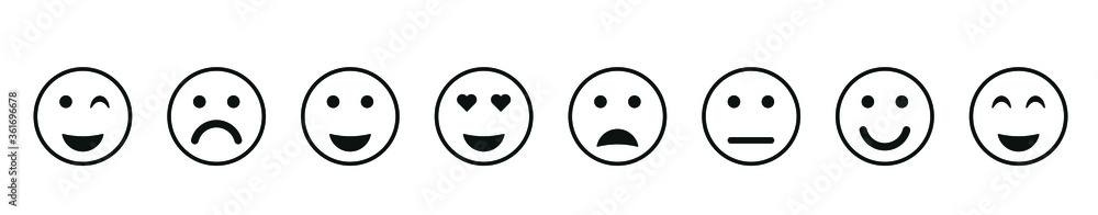 Emoji faces collection OR EMOJI OUTLINE, emoji icons Emoji faces collection OR EMOJI OUTLINE, emoji icons