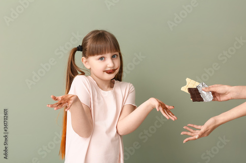 Cute funny girl and hands w...