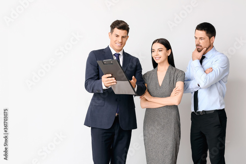 Group of business people on...