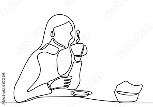 Continuous line drawing of ...