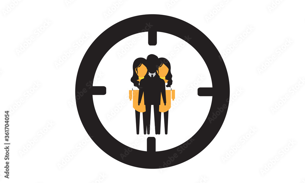 Customer target icon vector graphics Customer target icon vector graphics