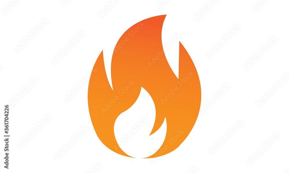 Fire burning icon. vector graphics Fire burning icon. vector graphics