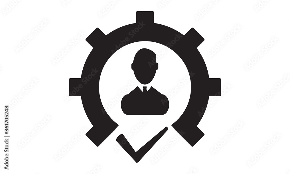 Business specialist management icon. vector graphics Business specialist management icon. vector graphics