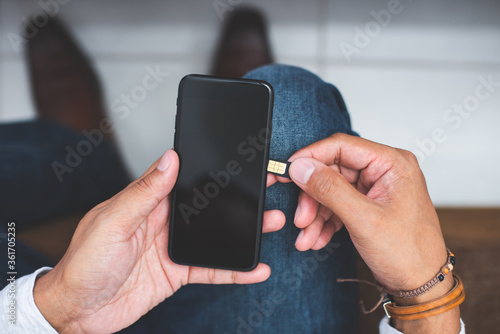 Fotografie SIM card for smart phone