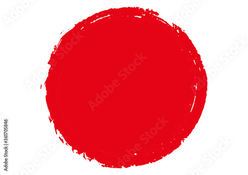 手描きの赤い丸