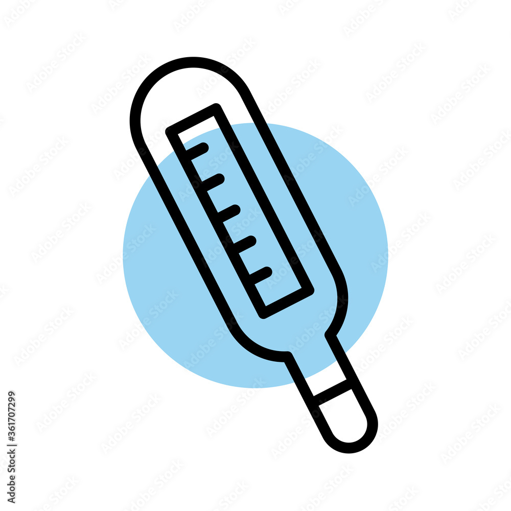 medical thermometer tool line style icon medical thermometer tool line style icon