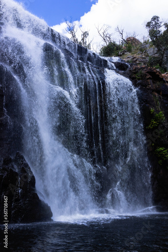 waterfall in the mountains