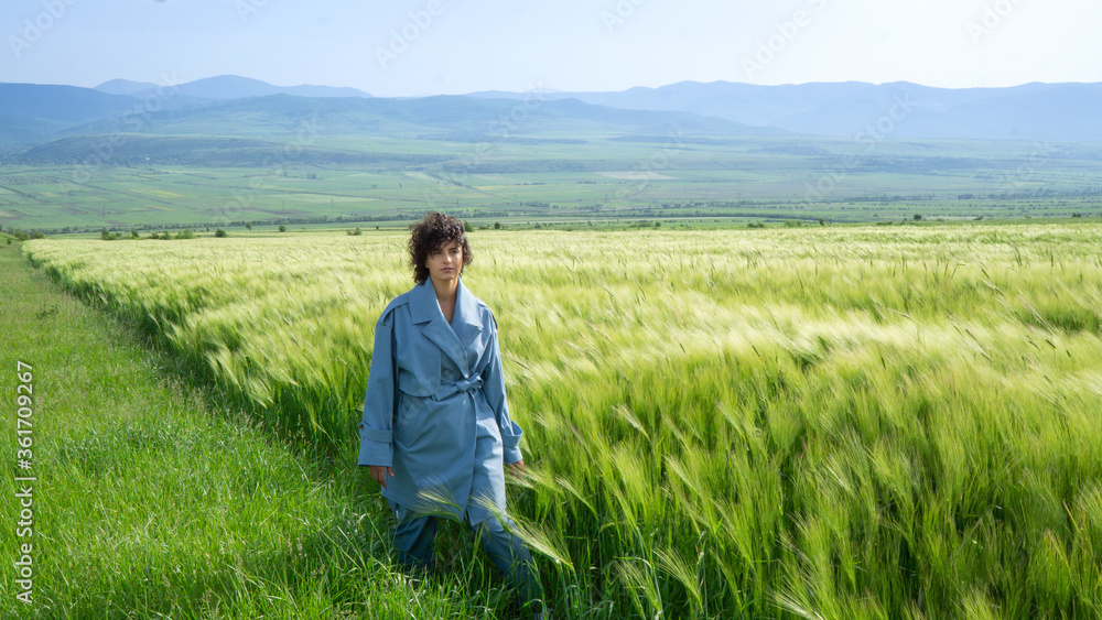 Girl in the field. Spring Girl in the field. Spring