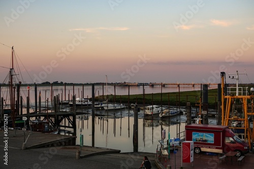 Ditzum Hafen im Abendlicht photo