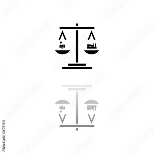 Eco concept icon flat