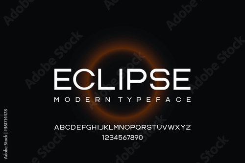 Modern futuristic alphabets design vector template