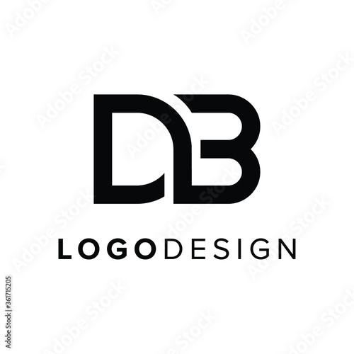 Modern letter DB logo design vector