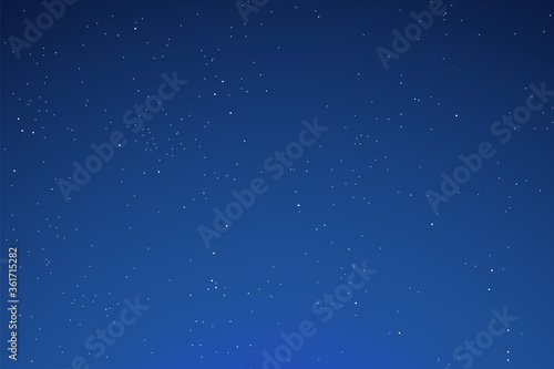 Backdrop of gradient night sky with multilayered stars. Vector illustration.  © Lightly Stranded