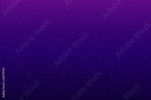 Backdrop of gradient night sky with multilayered stars. Vector illustration. 