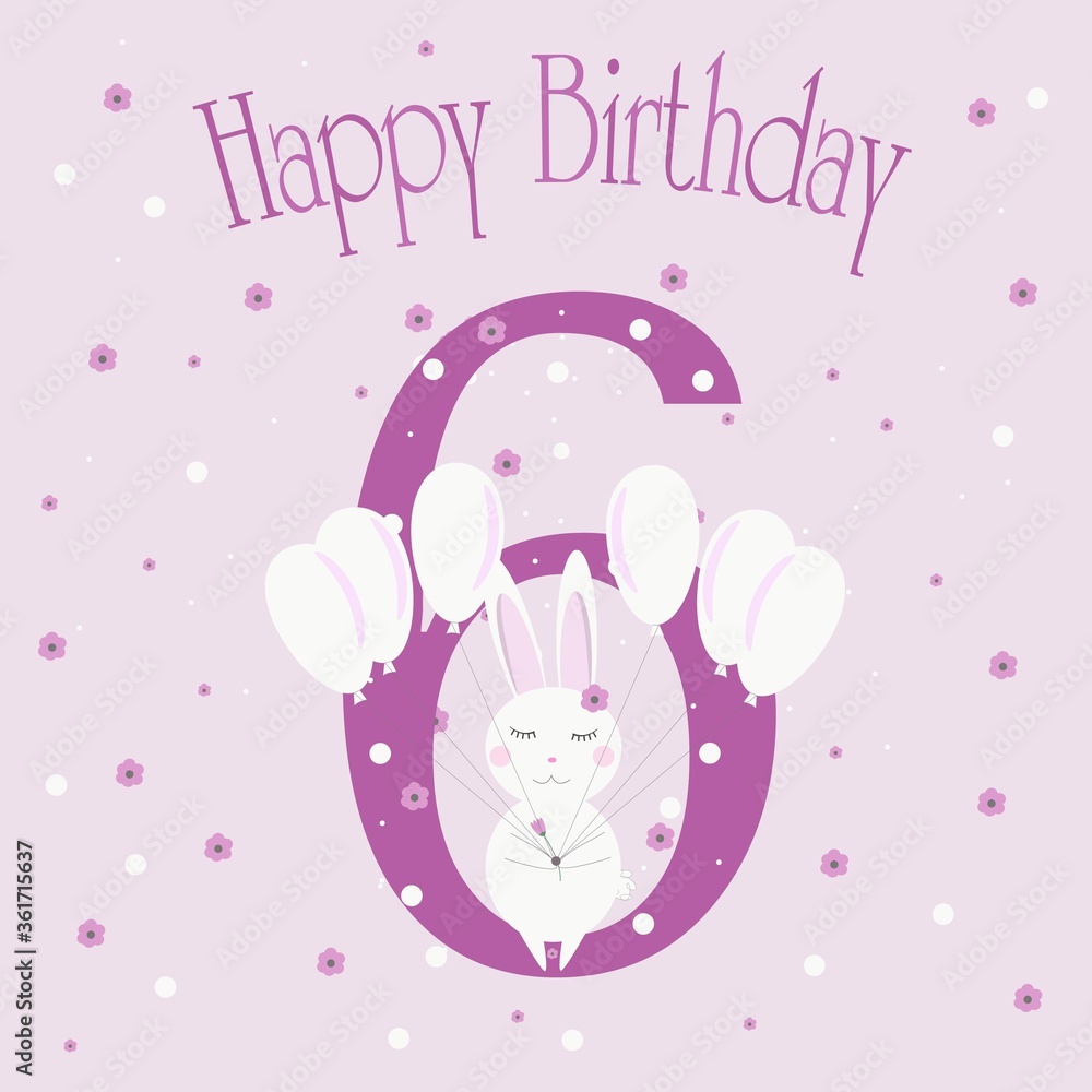 birthday holiday six years old rabbit birthday holiday six years old rabbit