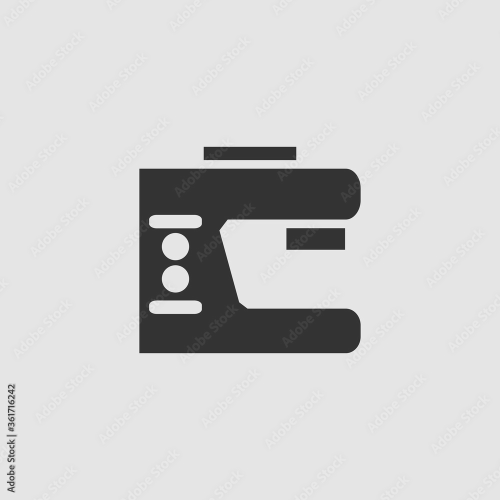 Sewing machine icon flat Sewing machine icon flat