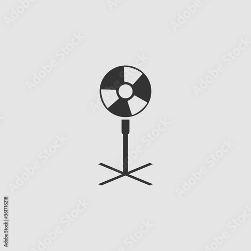 Ventilator, blower, propeller icon flat