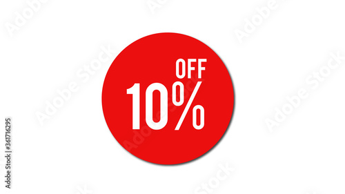 10% OFF Sale Discount Banner. Discount offer price tag © meredesign