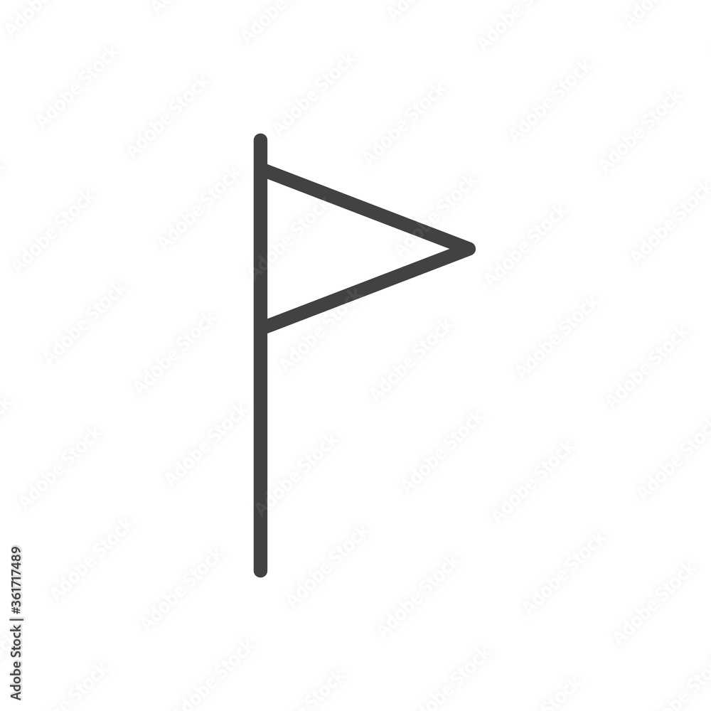 Flag outline icon. Vector illustration. Flag outline icon. Vector illustration.
