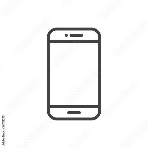 Mobile phone line icon. Vector Illustration.
