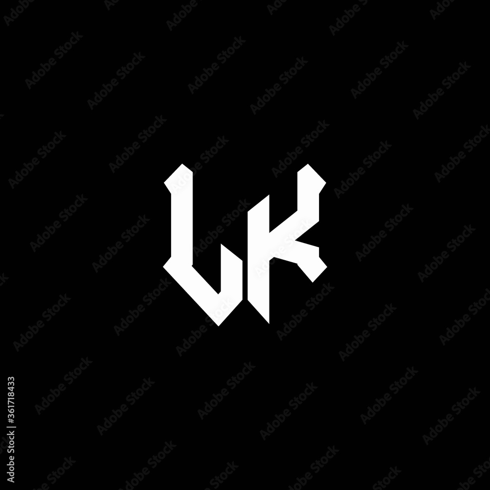 lk logo monogram with shield shape design template Stock Vector | Adobe ...