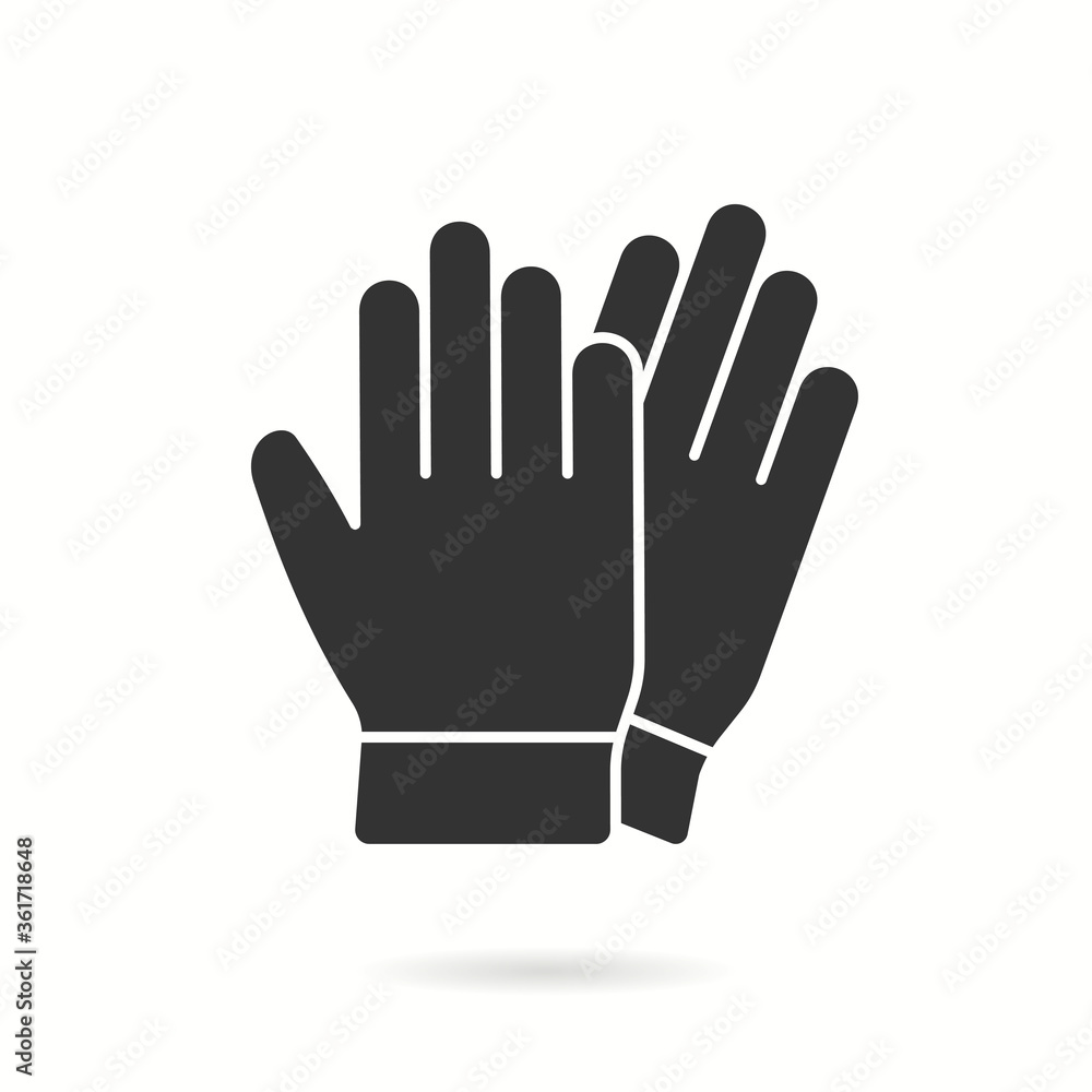 Protective gloves icon. Vector illustration. Protective gloves icon. Vector illustration.