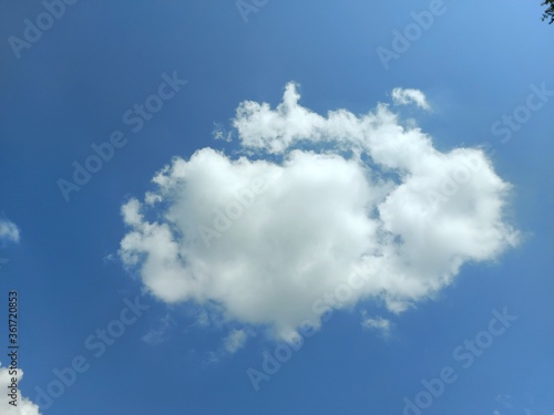 White clouds  indigo blue  colorful  natural background.