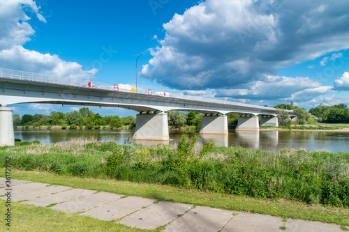 Bridge on Bug river in Wyszkow, Poland.