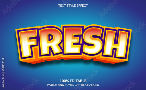 Editable Text Effect, Fresh Text Style