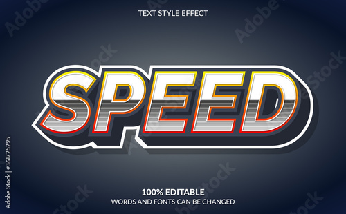 Editable Text Effect, Speed Text Style