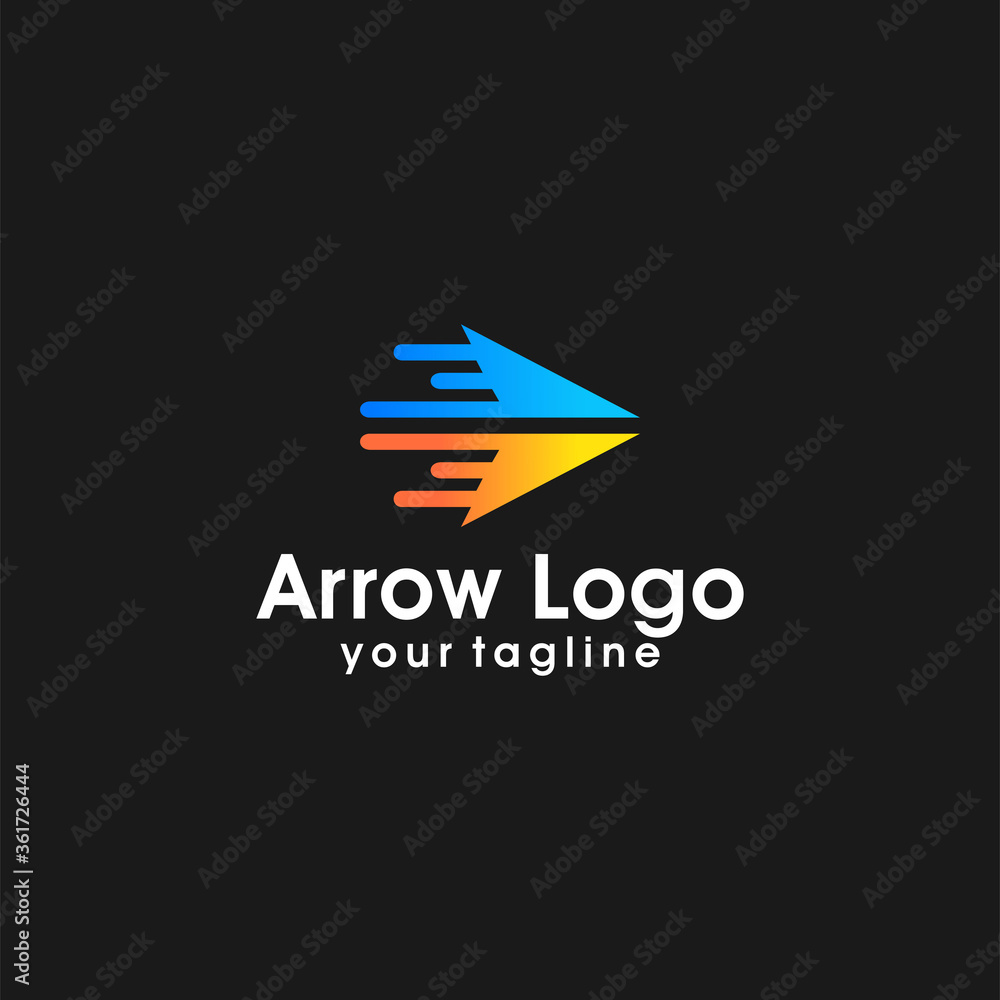 Arrow logo template. Abstract business logo icon design template Arrow logo template. Abstract business logo icon design template