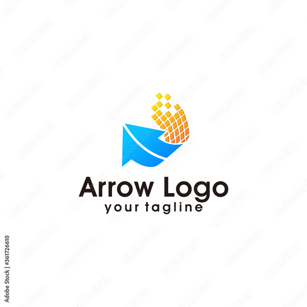 Fototapeta premium Arrow logo template. Abstract business logo icon design template
