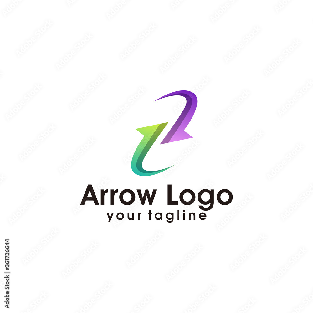 Arrow logo template. Abstract business logo icon design template Arrow logo template. Abstract business logo icon design template
