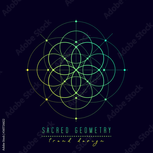 Sacred geometry vector design elements.