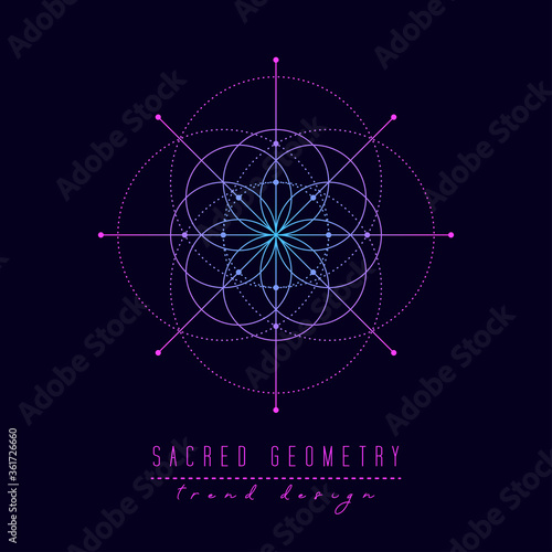 Sacred geometry vector design elements.
