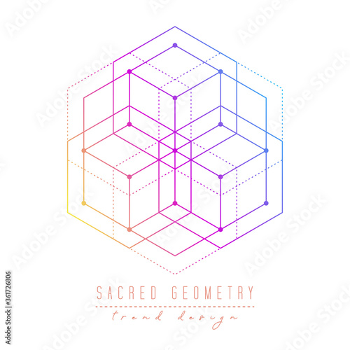 Sacred geometry vector design elements.